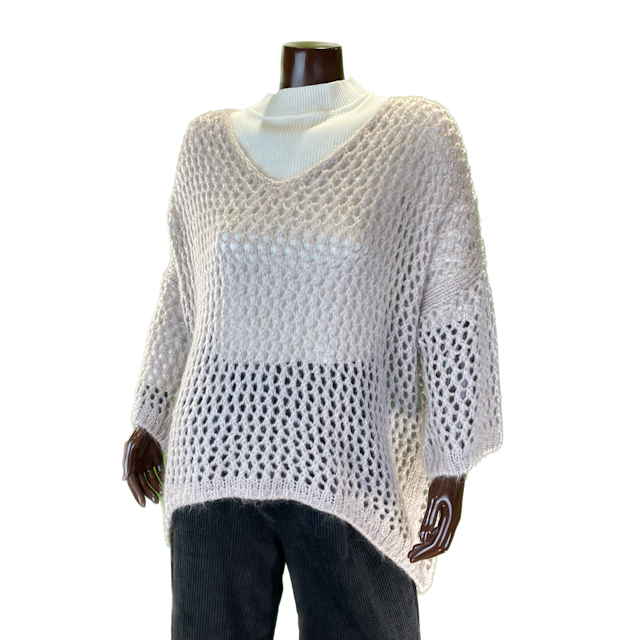 Poncho maille long